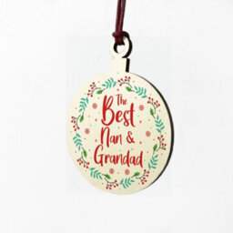 Red Ocean Nan And Grandad Christmas Gift Hanging Decoration Novelty Gift For Grandparents - thumbnail 6