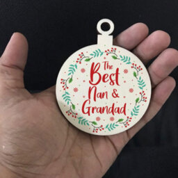 Red Ocean Nan And Grandad Christmas Gift Hanging Decoration Novelty Gift For Grandparents - thumbnail 5