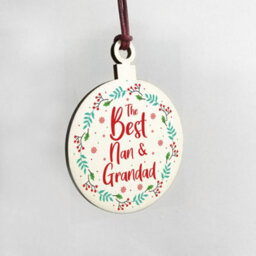 Red Ocean Nan And Grandad Christmas Gift Hanging Decoration Novelty Gift For Grandparents - thumbnail 4
