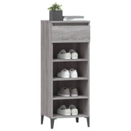Berkfield Shoe Rack Grey Sonoma 40X36X105 Cm Engineered Wood - thumbnail 4