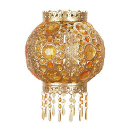 Valuelights Bazaar Moroccan Jewelled Gold Ceiling Lamp Shade - thumbnail 7