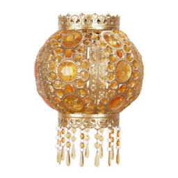 Valuelights Bazaar Moroccan Jewelled Gold Ceiling Lamp Shade - thumbnail 1