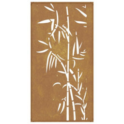 Vidaxl Garden Wall Decoration 105X55 Cm Corten Steel Bamboo Design - thumbnail 5