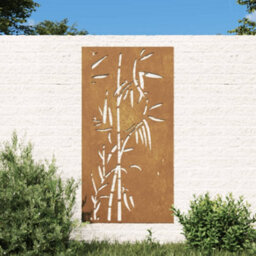 Vidaxl Garden Wall Decoration 105X55 Cm Corten Steel Bamboo Design - thumbnail 1