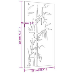 Vidaxl Garden Wall Decoration 105X55 Cm Corten Steel Bamboo Design - thumbnail 3