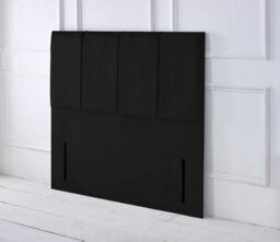 "Slumbre Stafford Plush Velvet 3Ft Single 50"" Floor Standing Headboard - Black"