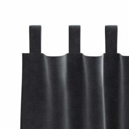Berkfield Blackout Curtains With Hanging Loops 2 Pcs Dark Grey Velvet - thumbnail 4