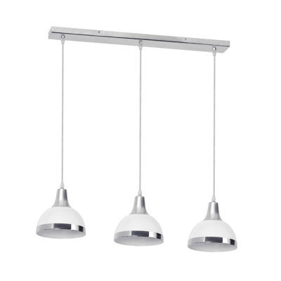 Orsina Jasper White Shade And Chrome Pendant Light