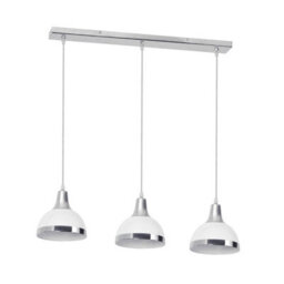 Orsina Jasper White Shade And Chrome Pendant Light