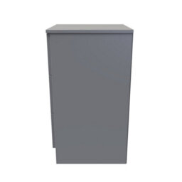 Poole 3 Drawer Bedside Cabinet In Uniform Grey & Dusk Grey (Ready Assembled) - thumbnail 2