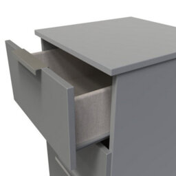 Poole 3 Drawer Bedside Cabinet In Uniform Grey & Dusk Grey (Ready Assembled) - thumbnail 5