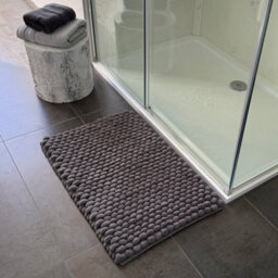 Allure Bath Fashions Bobbi Giant Bobble Bath Mat - Charcoal Grey - thumbnail 4