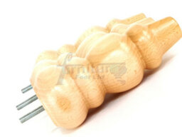 L&F Solid Wood Turned Furniture Feet 200mm High Natural Replacement Legs Set Of 4  M10 Pkc220L - thumbnail 7