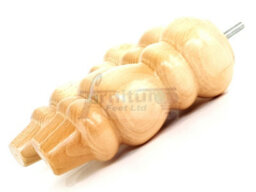 L&F Solid Wood Turned Furniture Feet 200mm High Natural Replacement Legs Set Of 4  M10 Pkc220L - thumbnail 4