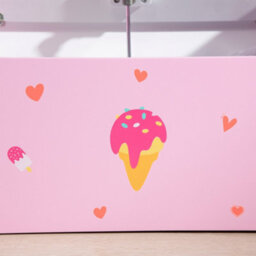 Zonekiz 2 In 1 Wooden Kids Storage Bench, Toy Box W/ Safety Rod - Pink - thumbnail 8