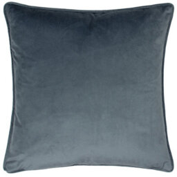 Wylder Wild Garden Mushroom Repeat Velvet Piped Feather Filled Cushion - thumbnail 3