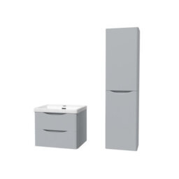 Nes Home Matte Grey 600mm Wall Hung Vanity Unit & 400mm Cabinet Suite - thumbnail 5