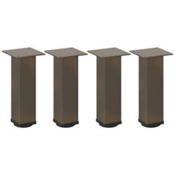 Berkfield Coffee Table Legs 4 Pcs Natural Steel 42-44 Cm Steel - thumbnail 2