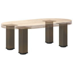 Berkfield Coffee Table Legs 4 Pcs Natural Steel 42-44 Cm Steel - thumbnail 8