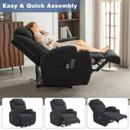 Electric Recliner Chair Sofa Massage Heating Tv Armchair Napping Chair - thumbnail 6