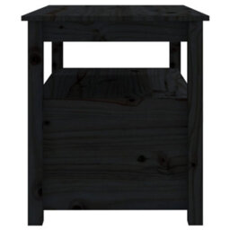 Berkfield Coffee Table Black 71X49X55 Cm Solid Wood Pine - thumbnail 9