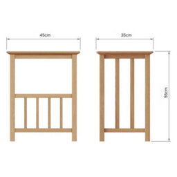 Fwstyle Natural Oak Magazine Rack Ready Assembled - thumbnail 4