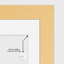 AK Frames 40X20Cm Mustard Yellow Modern Multi Photo Frame With White Mount - Holds 3 Apertures (3X) 6X4 Photos - thumbnail 7