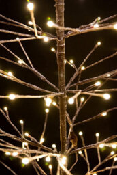 Shatchi 6Ft Prelit Brown Led Snow Twig Christmas Tree Warm White Leds - thumbnail 4