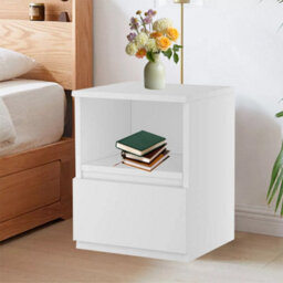Modern Bedside Table Drawers Cabinet Bedroom Furniture Storage Nightstand Shelf - thumbnail 3