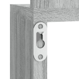 Berkfield Wall Corner Shelf Grey Sonoma 20X20X127.5 Cm Engineered Wood - thumbnail 7