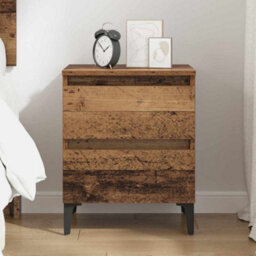 Berkfield Bed Cabinet Old Wood 40X35X50 Cm Engineered Wood - thumbnail 4