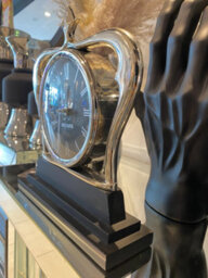 Home Luxe Interiors Hollywood Crown Mantle Clock Silver - thumbnail 2