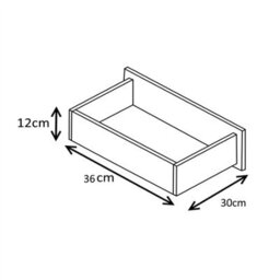 Reflect 2 Drawer Bedside - Black Gloss & Walnut - Modern Nightstand For Bedroom Storage - H: 48.5Cm X W: 45Cm X D: 39.5Cm - thumbnail 7