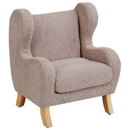 Beliani Kids Armchair Farum Boucle Taupe - thumbnail 4