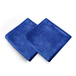 Deconovo Set Of 2 Crushed Velvet Cushion Covers 60Cm X 60Cm 24X24 Inches Flanges Pillowcases For Boys With Invisible Zipper Blue - thumbnail 2