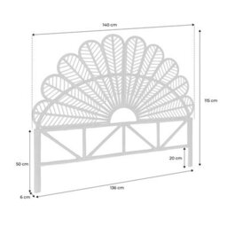 Sweeek - Dark Rattan Headboard Anggun 140X6X115 Cm - thumbnail 4