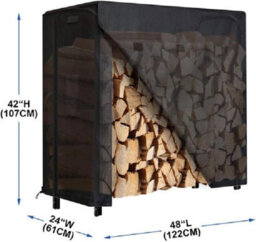 Waterproof Protective Cover For Firewood Rack, 210D Oxford Pvc Fabric, With Handles And Vents, 244 X 61 107 Cm - thumbnail 2