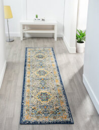 San Marino Living Room Area Rug - Low Pile Medallion Floral Design Muti Coloured 200Cm X 290Cm - thumbnail 6