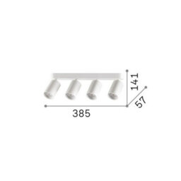 Ideal Lux Luminosa Dynamite Ceiling Spotlight Bar Brass 4X Gu10 - thumbnail 2