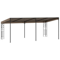 Berkfield Wall-Mounted Gazebo 6X3X2.5 M Taupe - thumbnail 4
