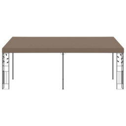 Berkfield Wall-Mounted Gazebo 6X3X2.5 M Taupe - thumbnail 2