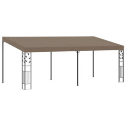 Berkfield Wall-Mounted Gazebo 6X3X2.5 M Taupe