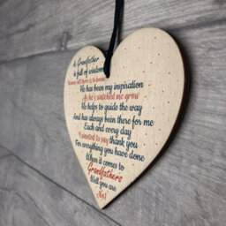 Red Ocean Thank You Gifts For Him Grandad Grandpa Wooden Heart Dad Birthday Gifts From Grandchildren - thumbnail 7