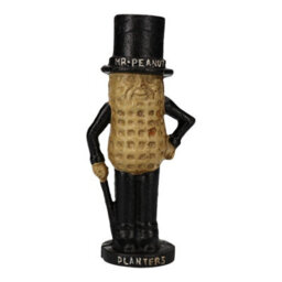 AB Tools Mr. Peanut Money Box Bank Jar Planters Mascot Figure Cast Iron Statue Figurine - thumbnail 1