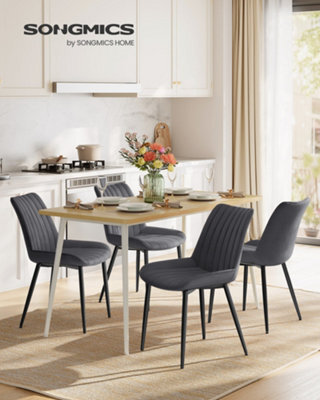 LEDREM Dining Chairs Set Of 2, Upholstered Kitchen Chairs, Max. Load 120 Kg, Steel Legs - image 1