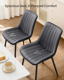 LEDREM Dining Chairs Set Of 2, Upholstered Kitchen Chairs, Max. Load 120 Kg, Steel Legs - thumbnail 4