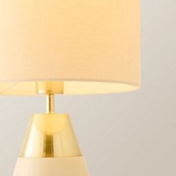 Valuelights Hurst Cream Large Touch Table Lamp With Matching Drum Lamp Shade - thumbnail 4