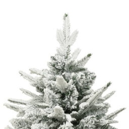 Berkfield Artificial Christmas Tree With Flocked Snow Green 180 Cm Pvc&pe - thumbnail 3
