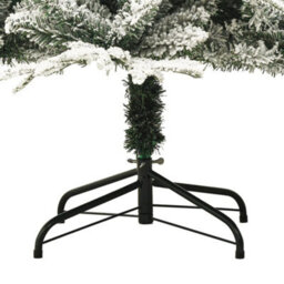 Berkfield Artificial Christmas Tree With Flocked Snow Green 180 Cm Pvc&pe - thumbnail 5