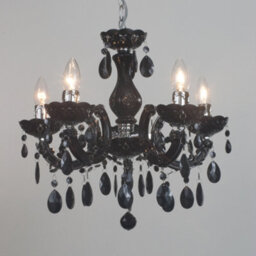 Litecraft Marie Therese Black 5 Light Chandelier - thumbnail 3